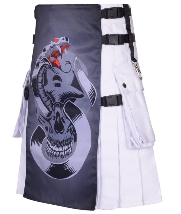 Grey Skull Gothic Kilt - Image 2