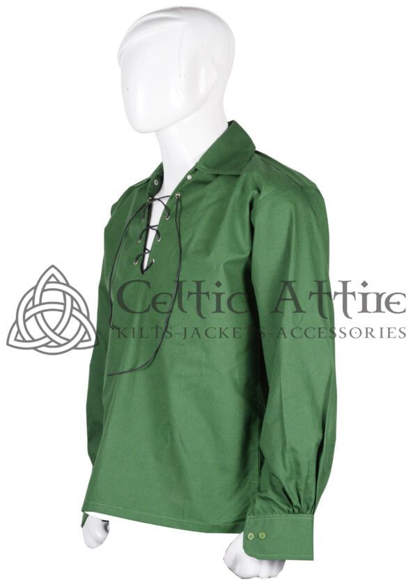 Traditional Scottish Ghillie Jacobite KILT SHIRT 100% Cotton - Image 2