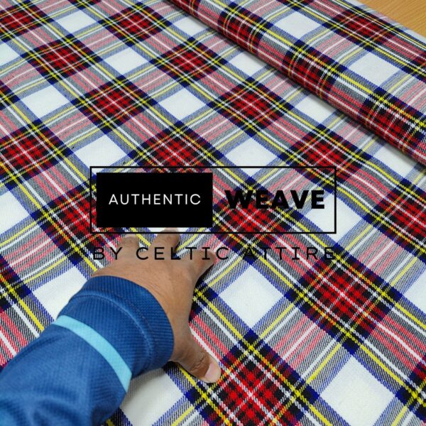 Dress Stewart Tartan Fabric - Image 4
