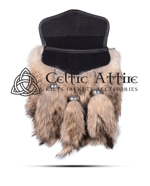 Thistle Featured Coyote Sporran - Scottish Semi Dress - Image 4
