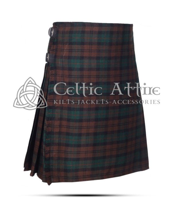 Brown Watch Tartan 8 yard Kilt - Image 2