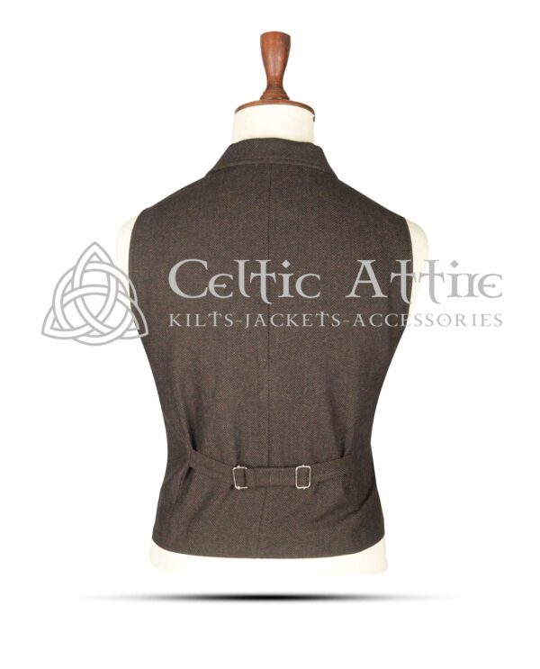 Brown Tweed Kilt Waistcoat