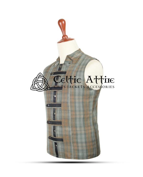 Black Watch Weathered Tartan Vest - Image 2