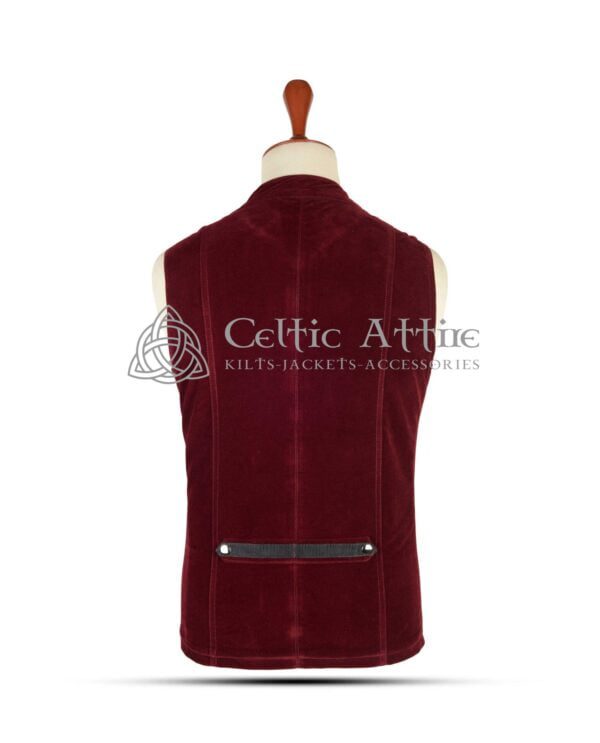 Red Vine Velvet Punk Rock Jacket - Image 3