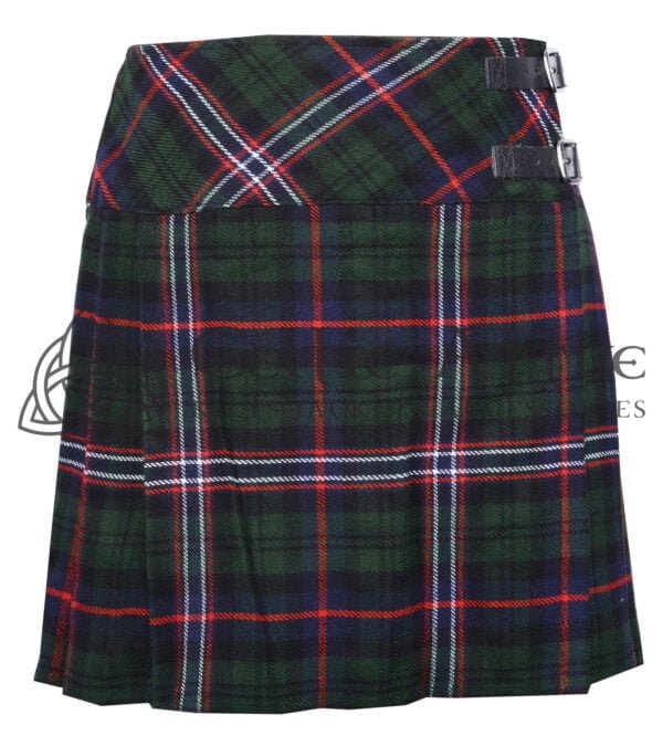 Mini Dark Green Tartan Skirt for Girls