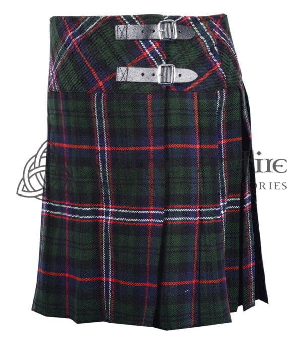 Mini Dark Green Tartan Skirt for Girls - Image 2