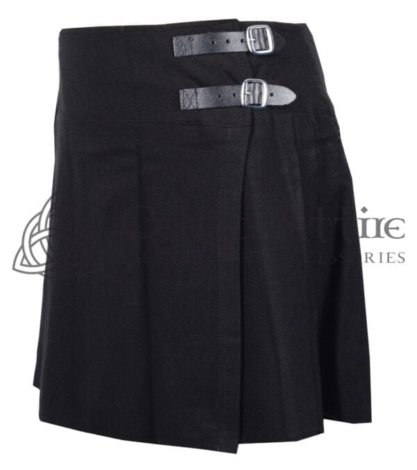 Mini Black Tartan Skirt for Girls - Image 2