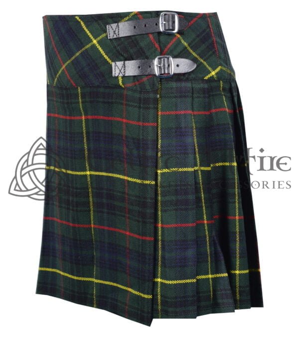 Mini Dark Green Tartan Skirt for Girls - Image 2