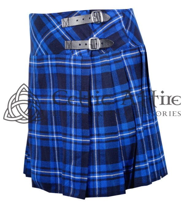 Mini Blue Tartan Skirt for Girls - Image 2