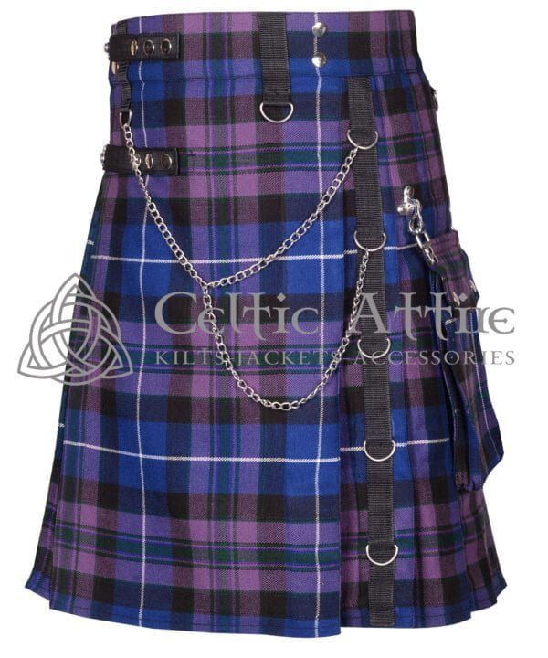 Purple Plaid Gothic Kilt - Image 2