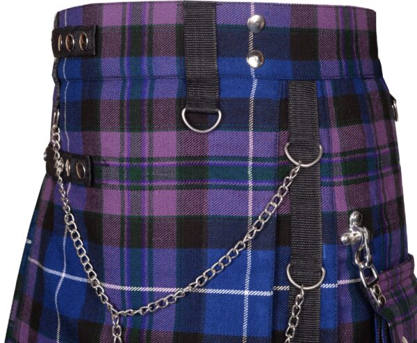 Purple Plaid Gothic Kilt - Image 4