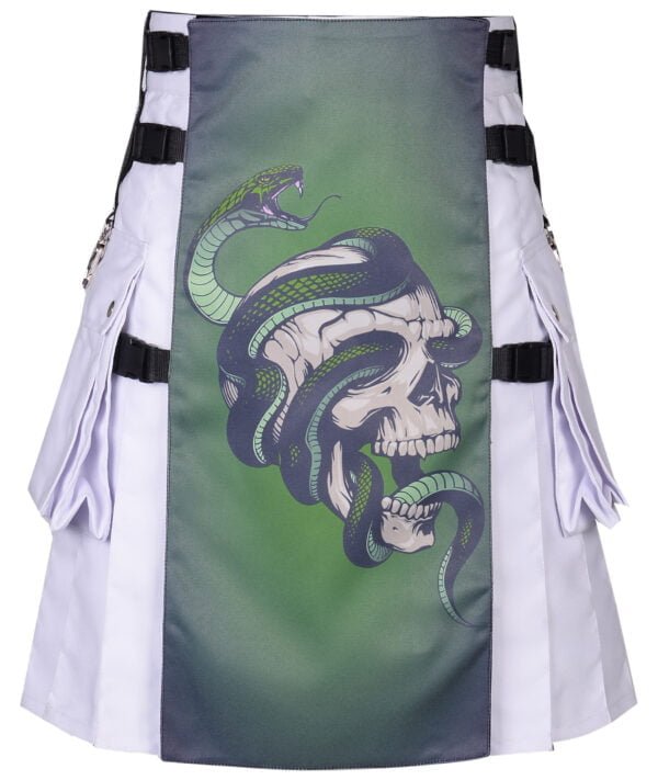 Green Skull Gothic Kilt - Image 4