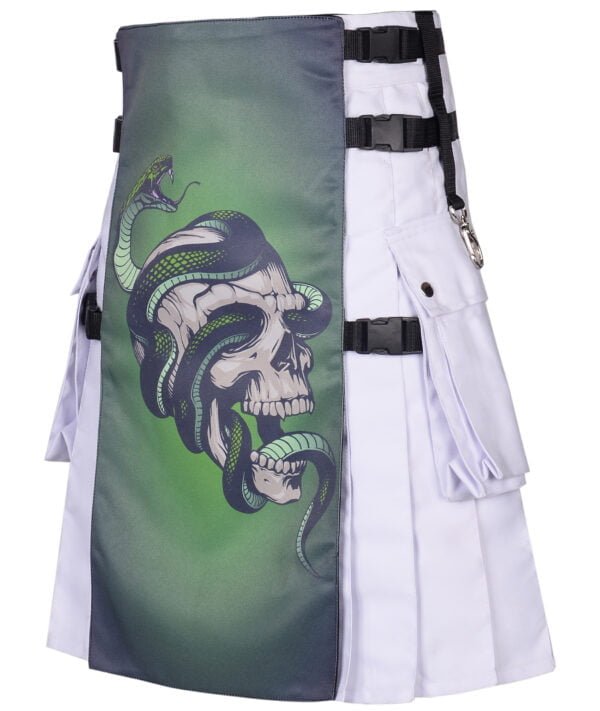 Green Skull Gothic Kilt - Image 5