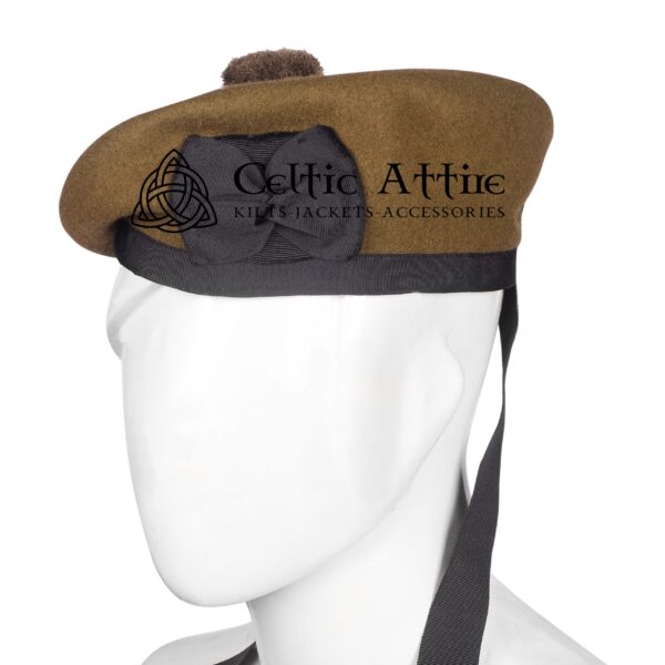 Canadian Khaki Wool Balmoral Scottish Military Bonnet Hat - Image 3