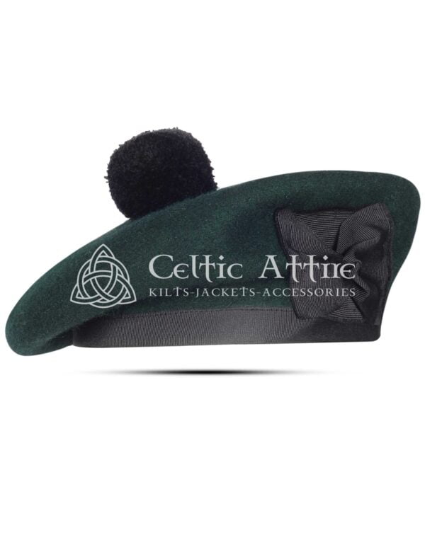 Rifle Green Wool Bonnet Scottish Balmoral Hat