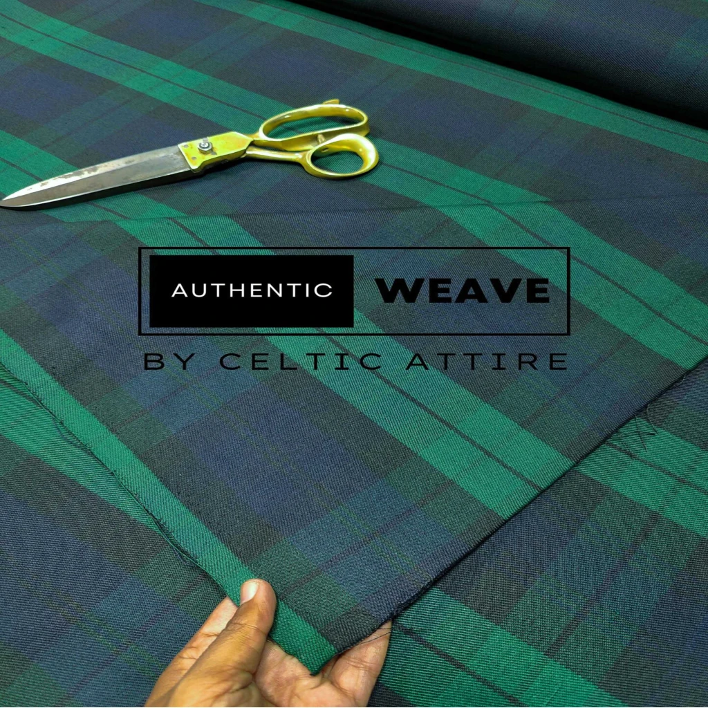 Black Watch Poly Viscose Tartan Fabric