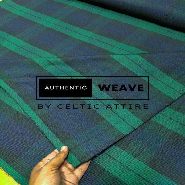 Black Watch Poly Viscose Tartan Fabric - Image 2