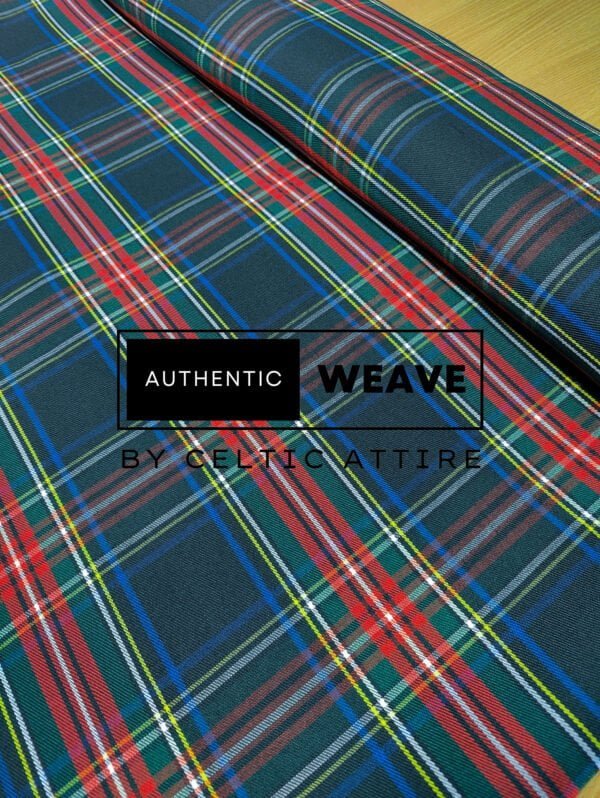 Black Stewart Poly Viscose Tartan Fabric - Image 3