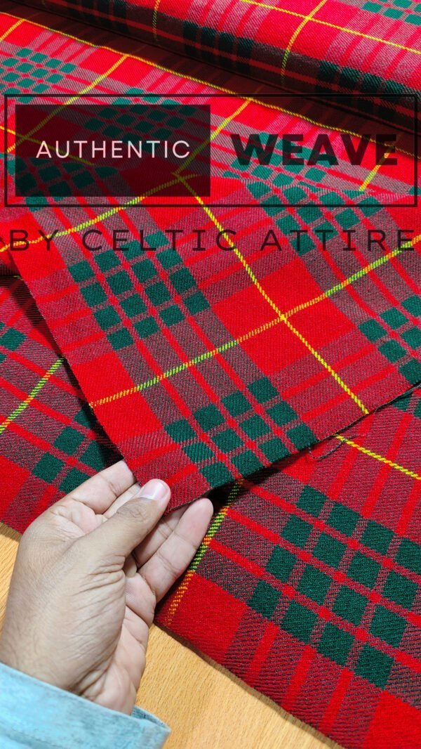 Cameron Red Tartan Fabric - Image 2