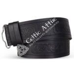 Celtic Attire leather kilt belt with Celtic knot embossing - alternate listing