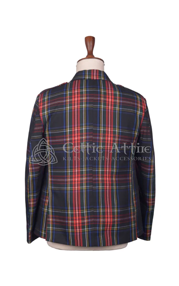 Black Stewart Tartan Argyll Jacket and Waistcoat - Image 4