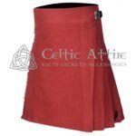 Solid Maroon 8 Yard Kilt