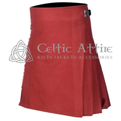 Solid Maroon 8 Yard Kilt