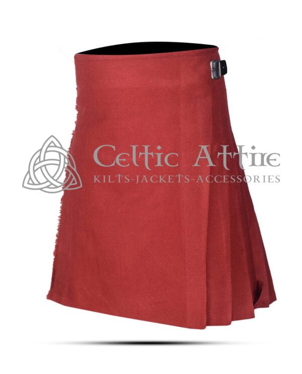 Solid Maroon 8 Yard Kilt