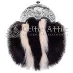 Silver Highland Cow Skunk Fur Full Dress Sporran