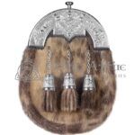 Natural Seal Fur Dress Sporran Antique Silver Cantle