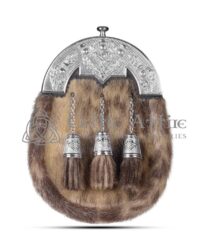 Natural Seal Fur Dress Sporran Antique Silver Cantle