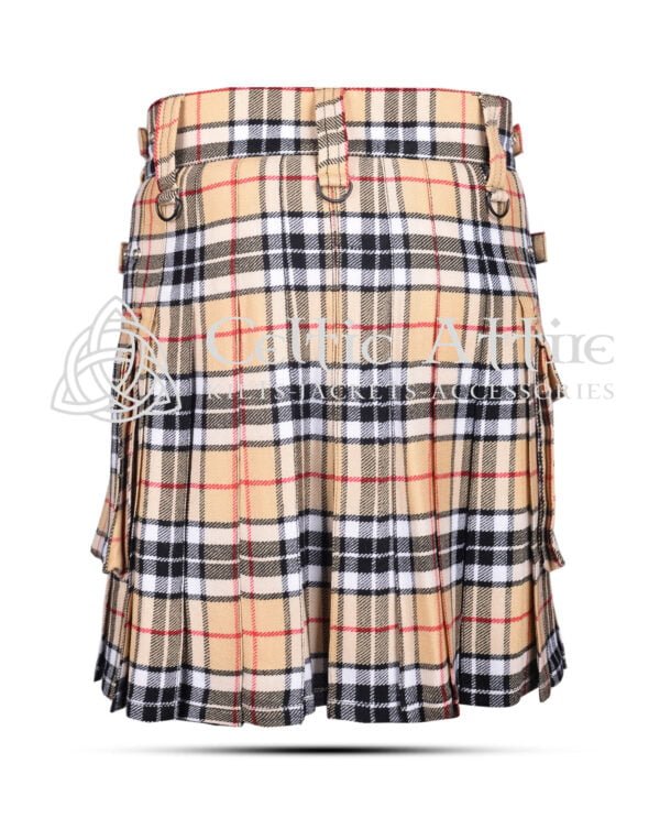 Camel of Thompson Tartan Utility Kilt - Image 2