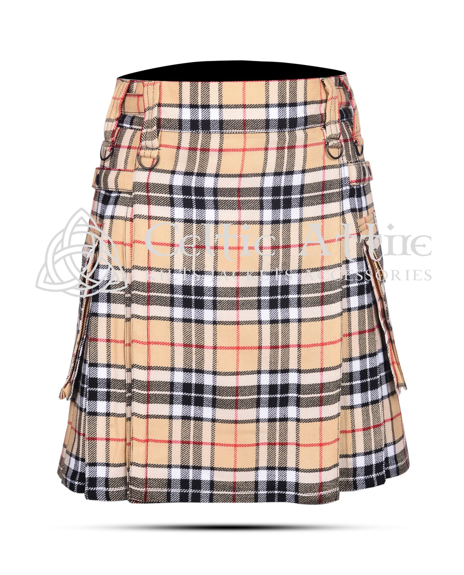 Camel of Thompson Tartan Utility Kilt