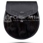 Black Rabbit Fur Sporran