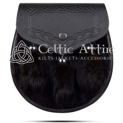 Black Rabbit Fur Sporran