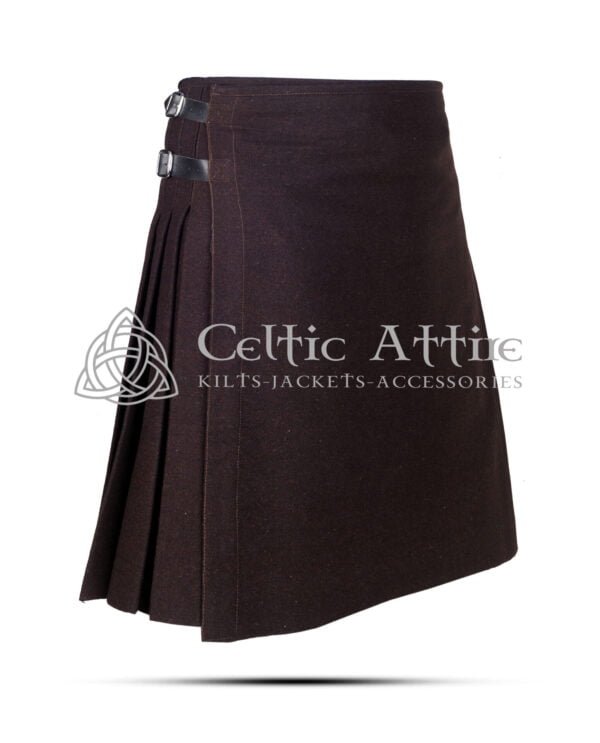 Brown Wool 8 Yard Kilt - Image 2