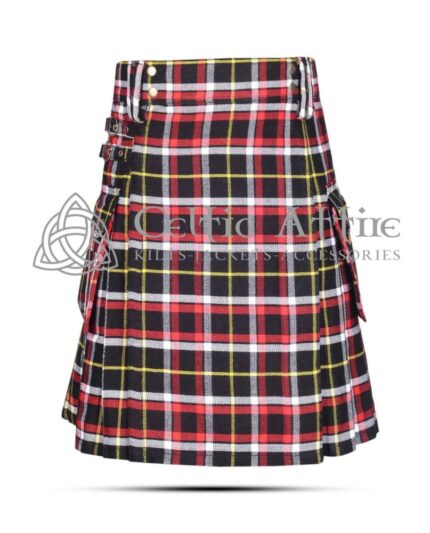 Black DCD Tartan Utility Kilt