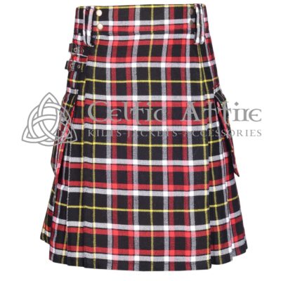 Black DCD Tartan Utility Kilt