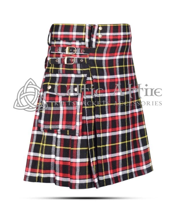 Black DCD Tartan Utility Kilt - Image 3