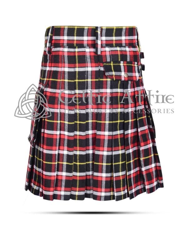 Black DCD Tartan Utility Kilt - Image 4