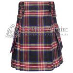 Black Stewart Tartan Utility Kilt