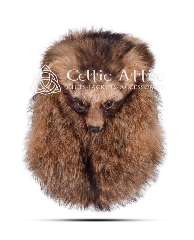 Coyote-Fur-Full-Mask-Sporran Full Mask Brown Coyote Sporran