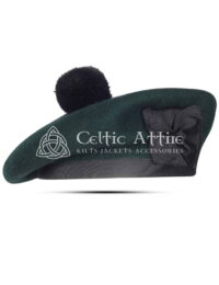 Rifle Green Wool Bonnet Scottish Balmoral Hat