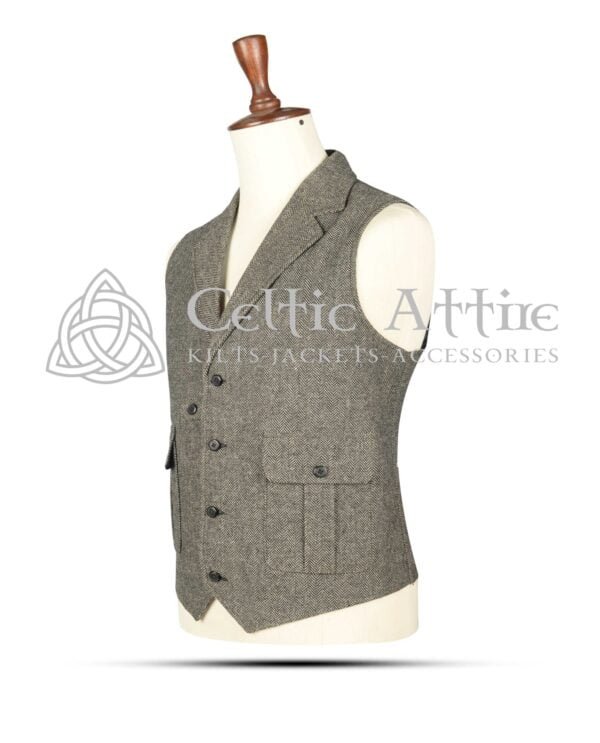 Gray Tweed Kilt Waistcoat