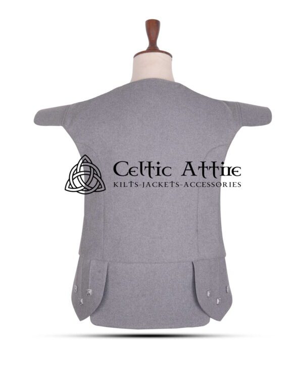 Chieftain Waistcoat in Grey Wool - Image 2
