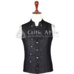 Black Denim Punk Rock Vest