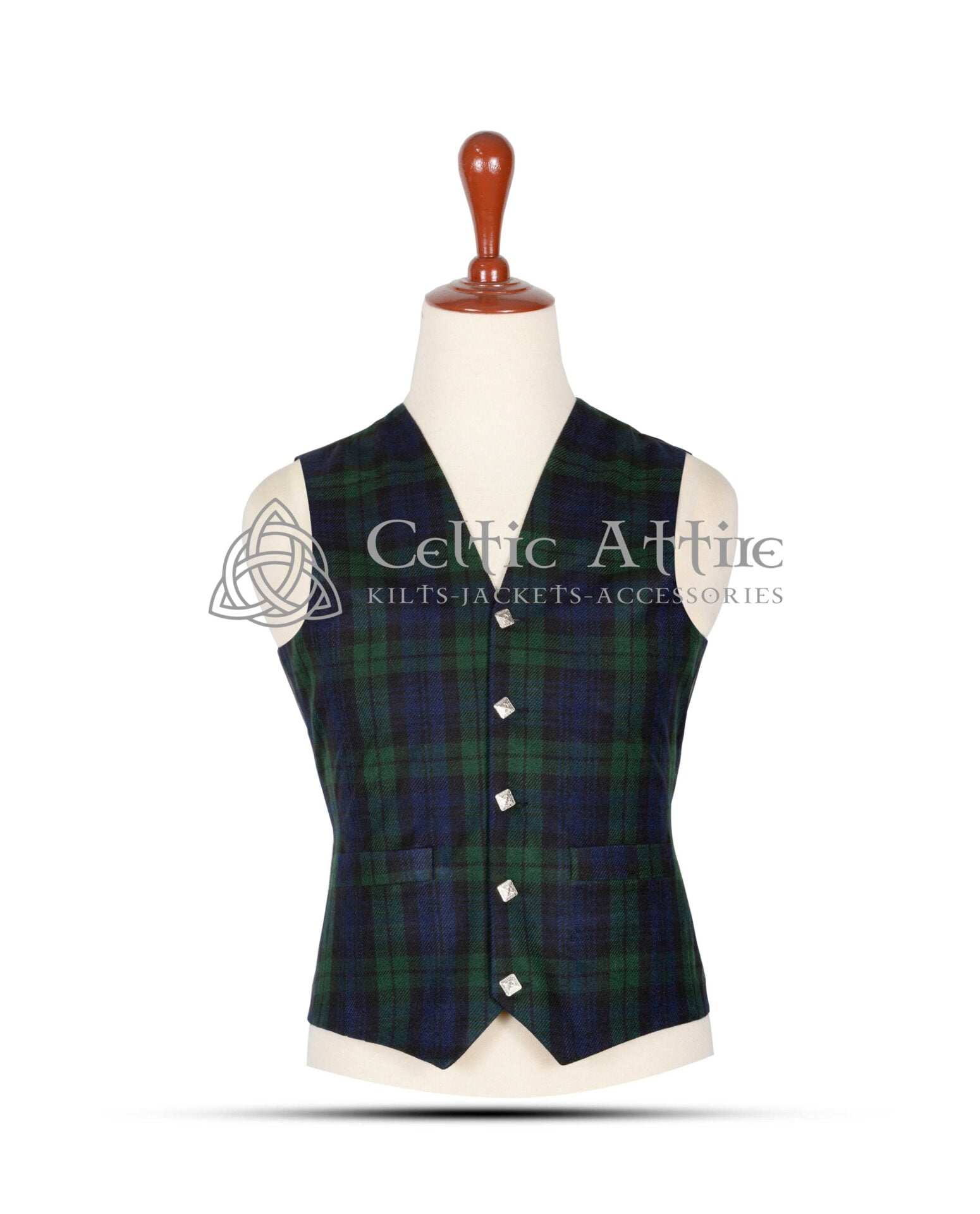 Black Watch Tartan Waistcoat