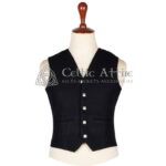 Argyll waistcoat in Black Wool