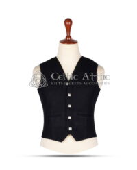 Argyll waistcoat in Black Wool