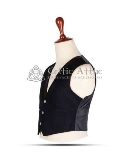 Black-Wool-Prince-Charlie-Vest-Side-View